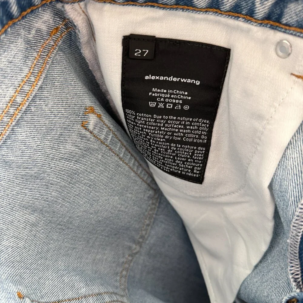 Alexander Wang  Distressed Denim Shorts - Picture 5 of 8